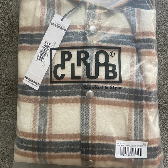 Pro Club 2XL Flannel Work Shirt Jacket NWT - Picture 3 of 4